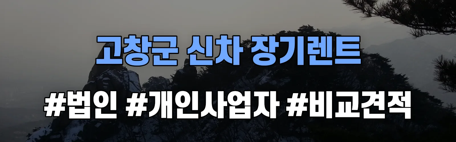 고창군 신차 장기렌트 비교견적