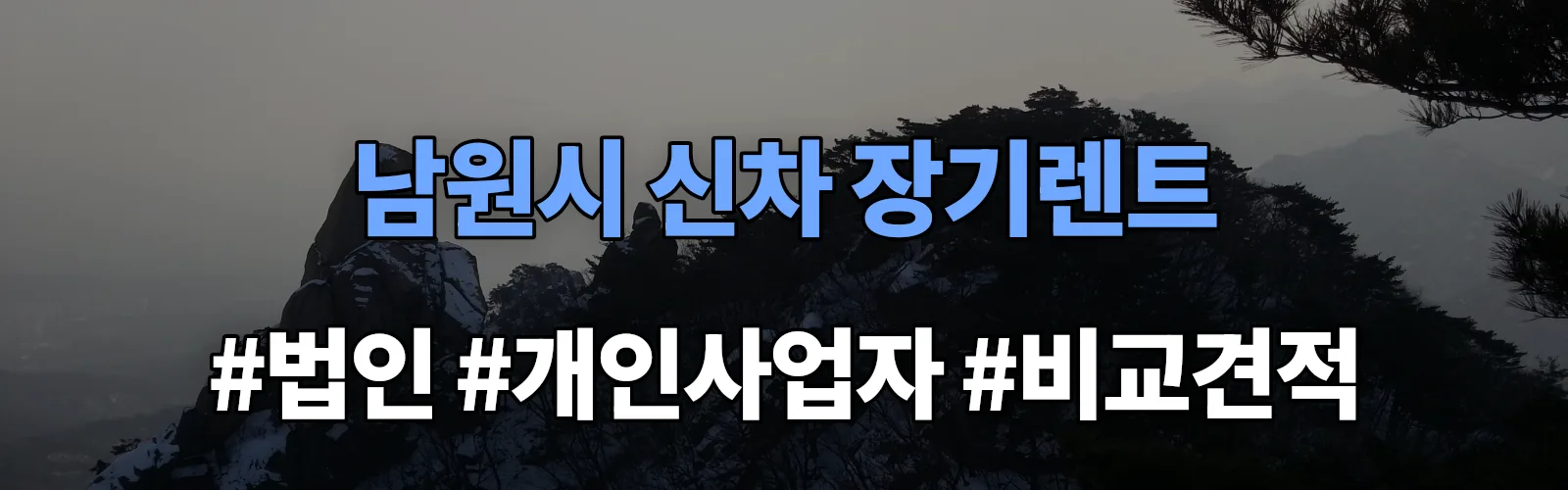 남원시 신차 장기렌트 비교견적