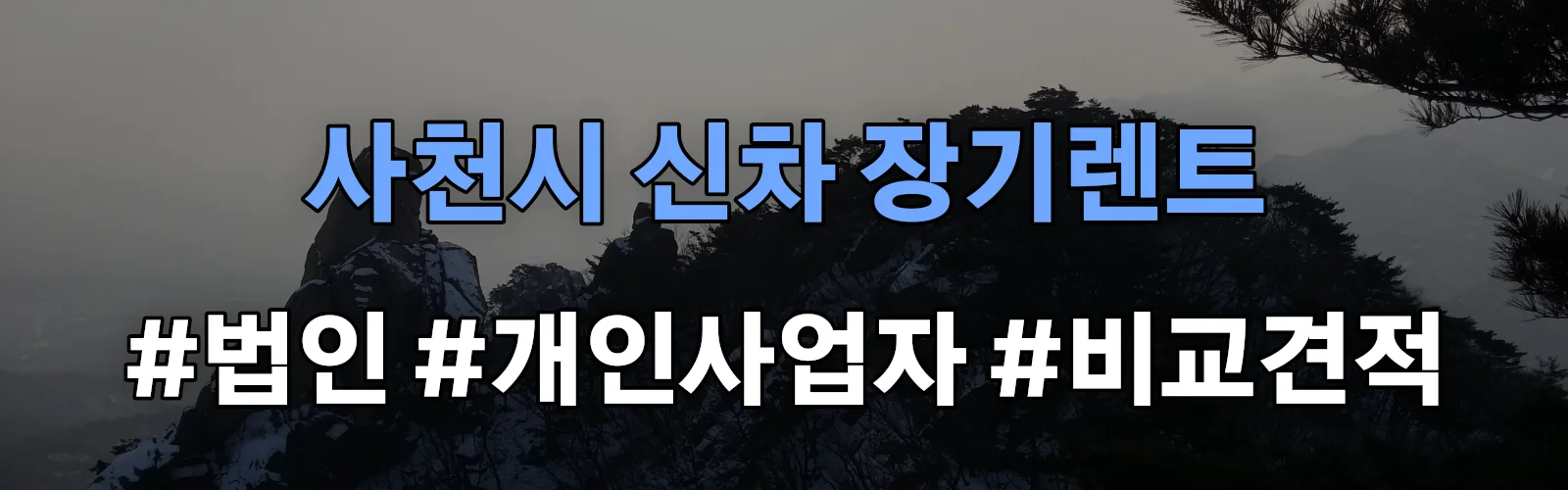 사천시 신차 장기렌트 비교견적