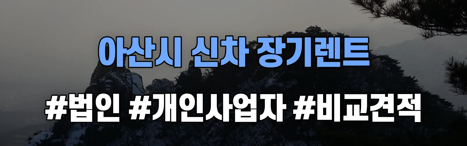 아산시 신차 장기렌트 비교견적