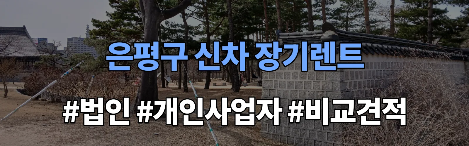 은평구 신차 장기렌트 비교견적