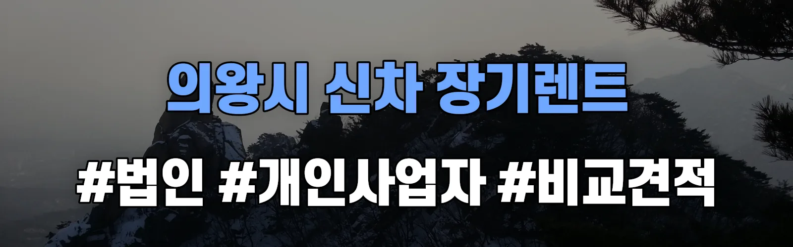 의왕시 신차 장기렌트 비교견적