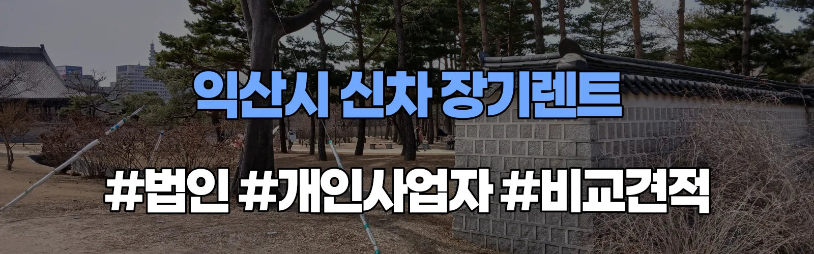익산시 신차 장기렌트 비교견적