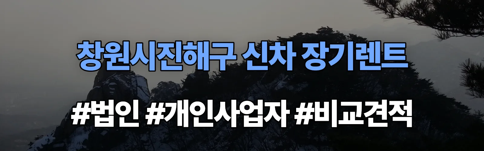 창원시진해구 신차 장기렌트 비교견적