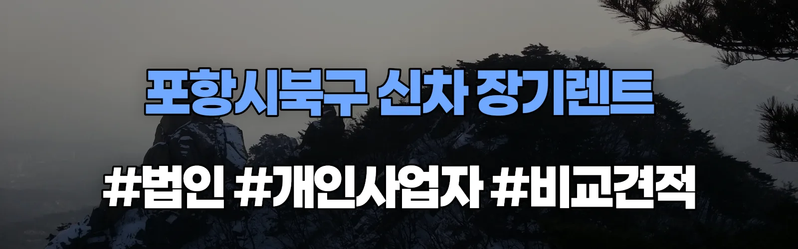 포항시북구 신차 장기렌트 비교견적